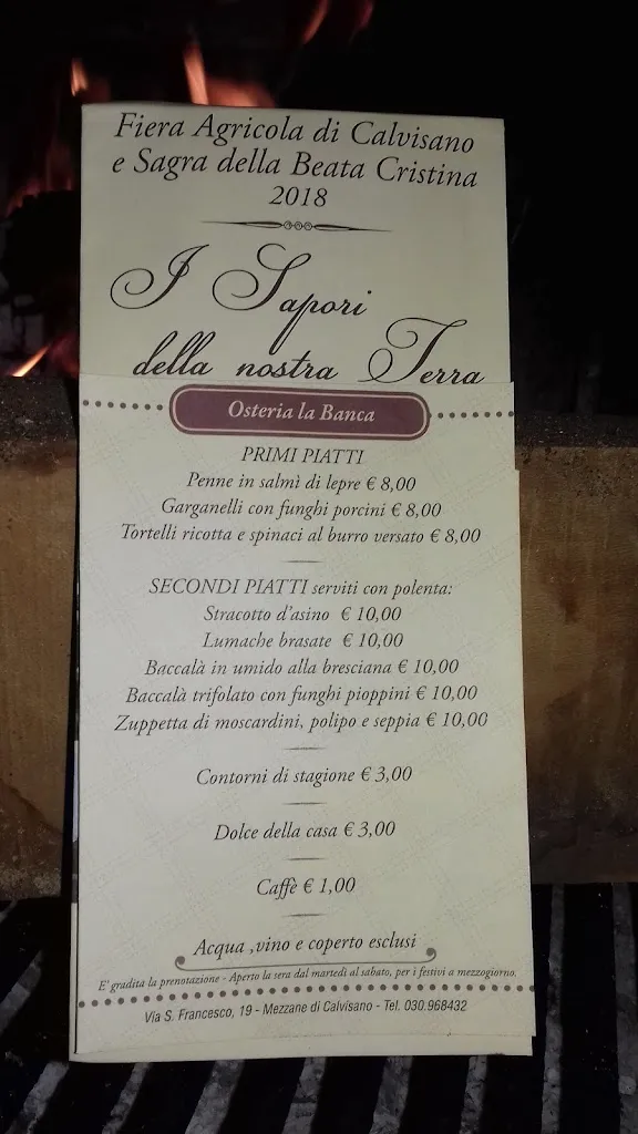 Menu_Osteria Con Cucina La Banca_Calvisano_image_1