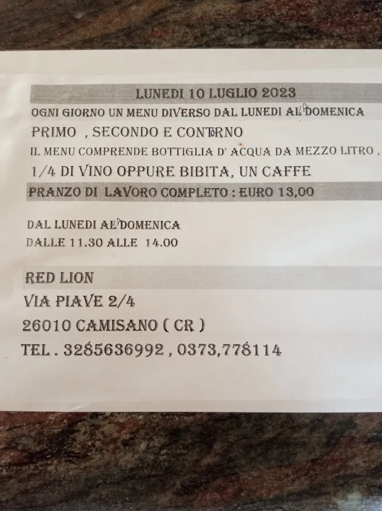 Menu_Red lion_Camisano_image_3