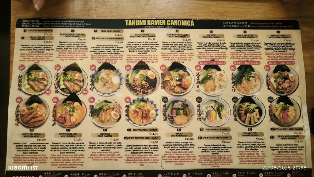 Menu_Takumi Ramen Kitchen_Canonica_image_2