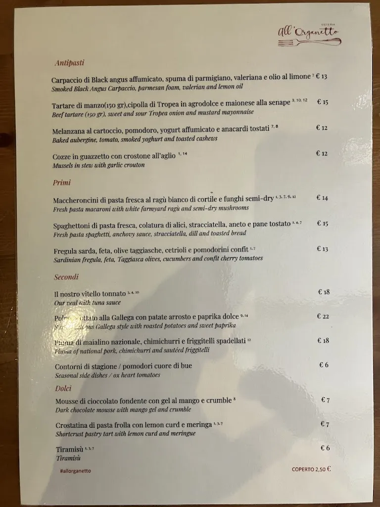 Menu_Osteria all'Organetto_Canova-San Zeno_image_1