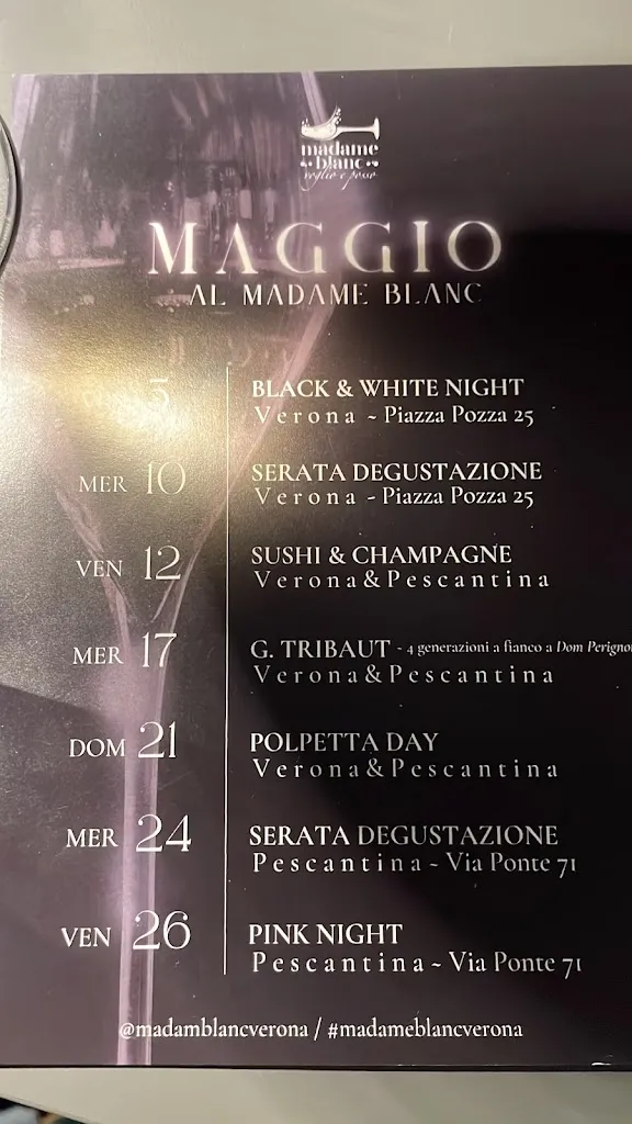 Menu_Madame Blanc | Verona_Canova-San Zeno_image_1