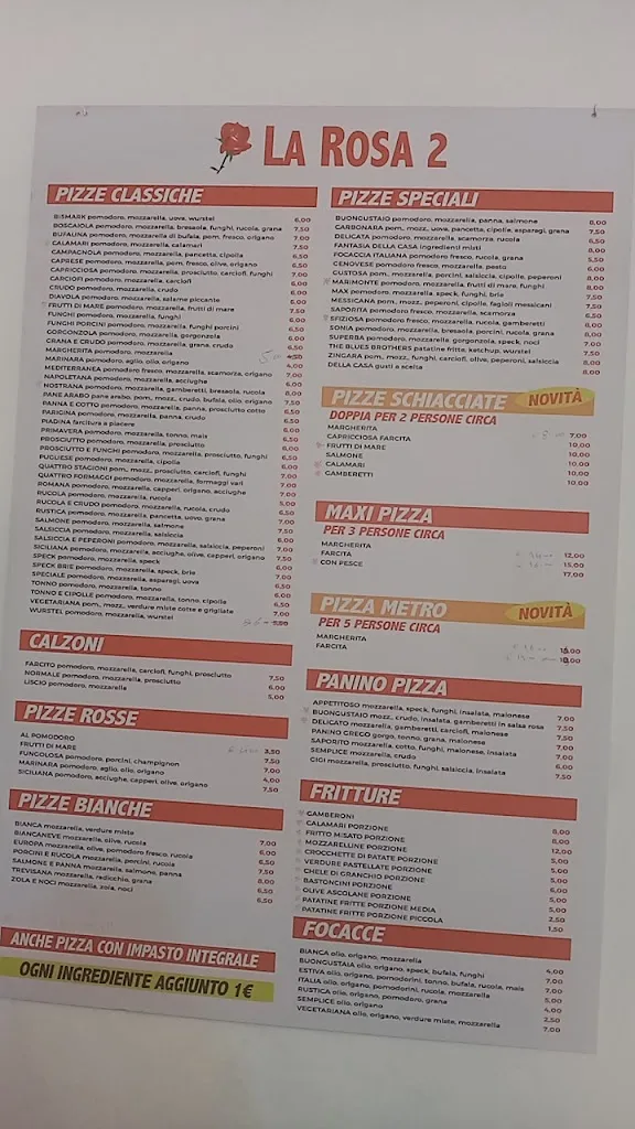 Menu_Pizzeria La Rosa 2_Capriano del Colle_immagine_1