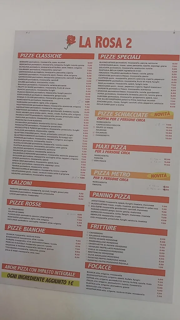 Menu_Pizzeria La Rosa 2_Capriano del Colle_immagine_2