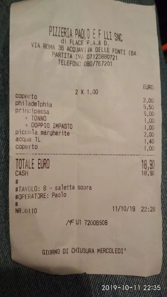 fab. 1984_Paolo & F. lli_Acquaviva delle Fonti_review