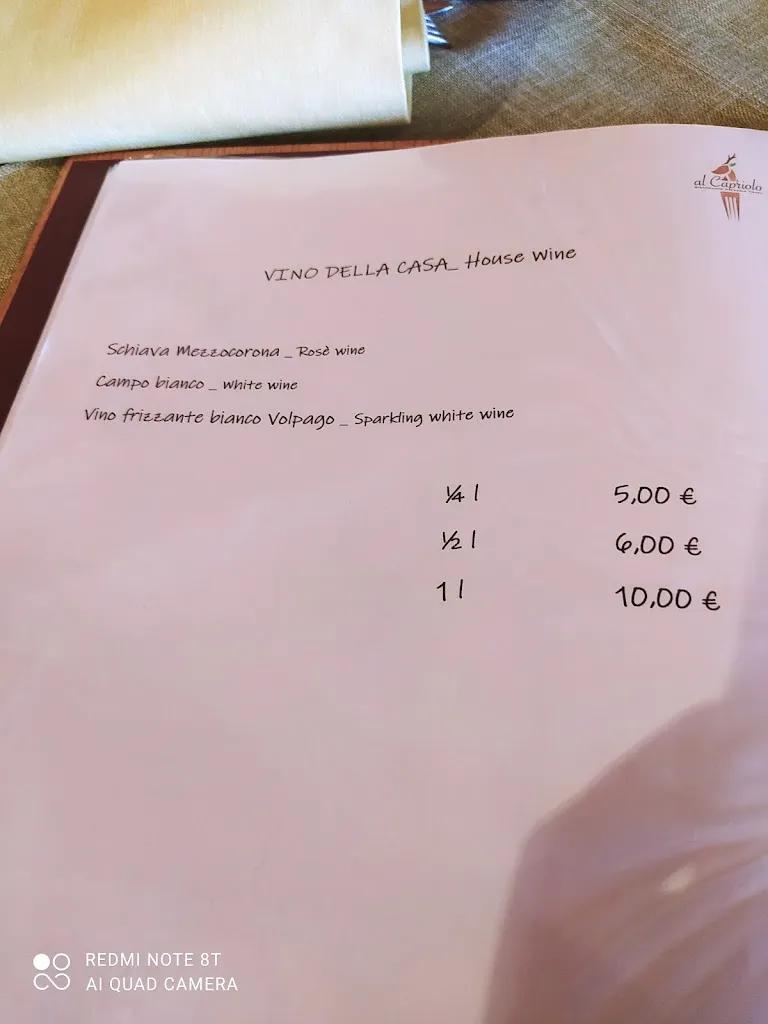 Menu_Ristorante & Pizzeria al Capriolo Tovel_Capriolo_immagine_2