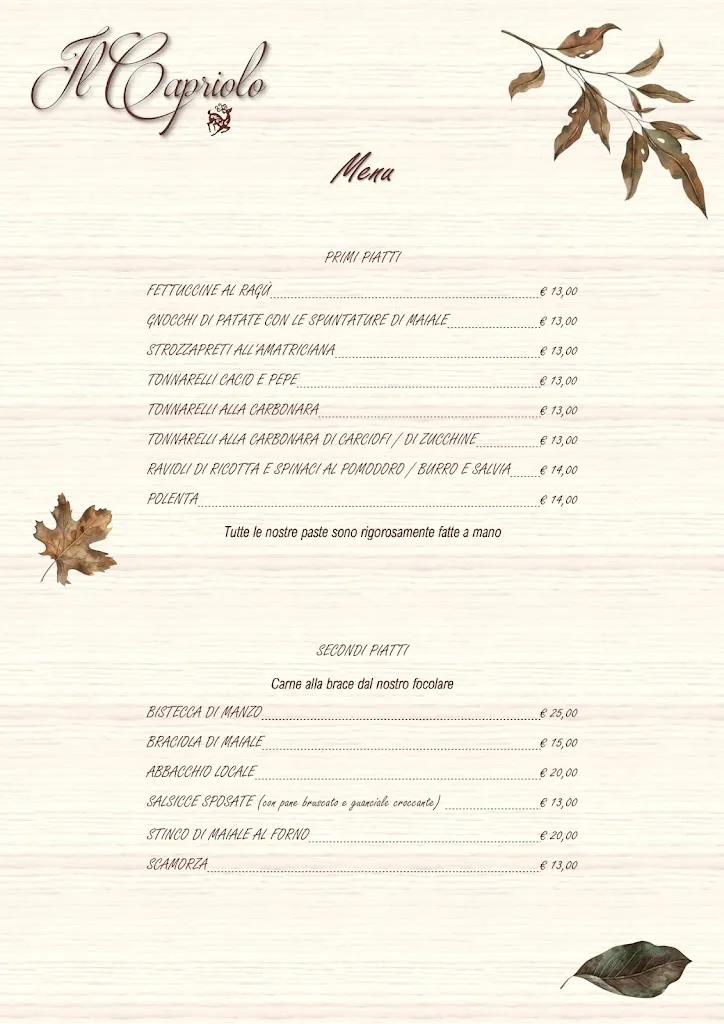 Menu_Il Capriolo_Capriolo_image_1