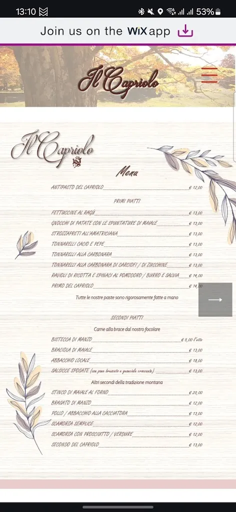 Menu_Il Capriolo_Capriolo_image_3
