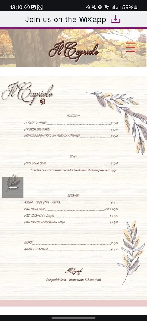 Menu_Il Capriolo_Capriolo_image_4