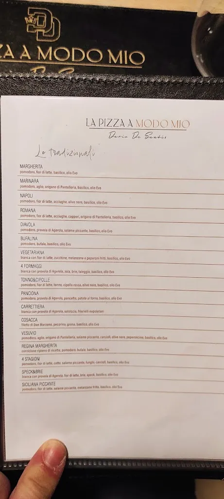 Menu_La Pizza a Modo Mio - Dario De Santis_Caravaggio_image_1