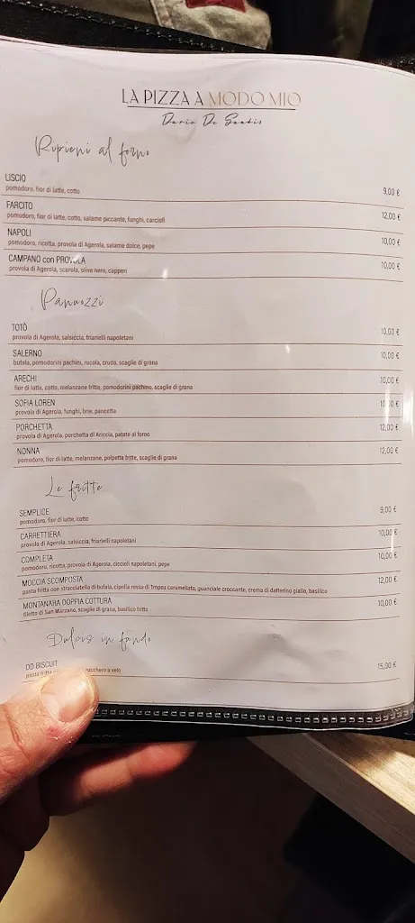 Menu_La Pizza a Modo Mio - Dario De Santis_Caravaggio_image_2