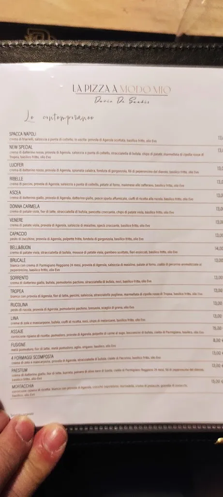 Menu_La Pizza a Modo Mio - Dario De Santis_Caravaggio_image_4