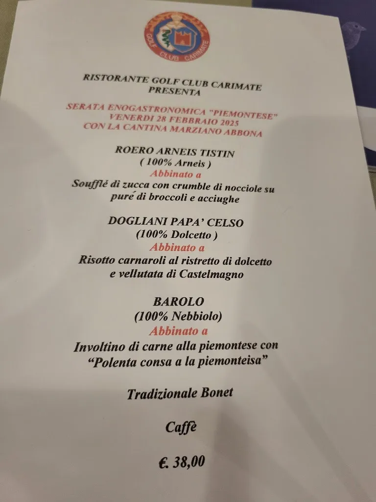 Menu_Ristorante Golf Club Carimate_Carimate_image_1