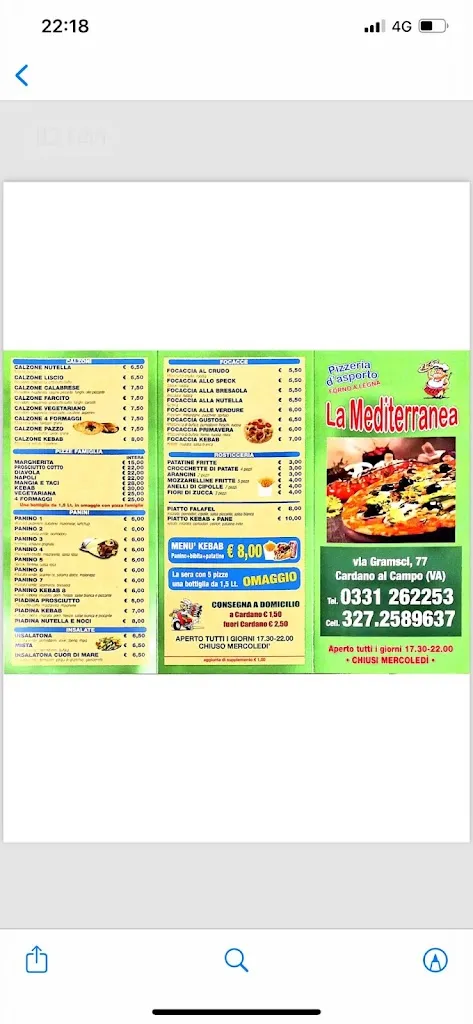 Menu_La Mediterranea via Antonio Gramsci 75_Cardano al Campo_image_2