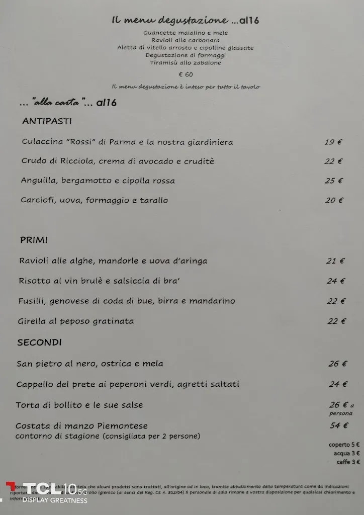 Menu_Ristorante Al 16_Cardano al Campo_image_1