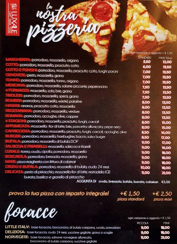 Menu_Luxale Coffe Living Food - Ristorante Pizzeria-pasticceria_Cardano al Campo_image_1