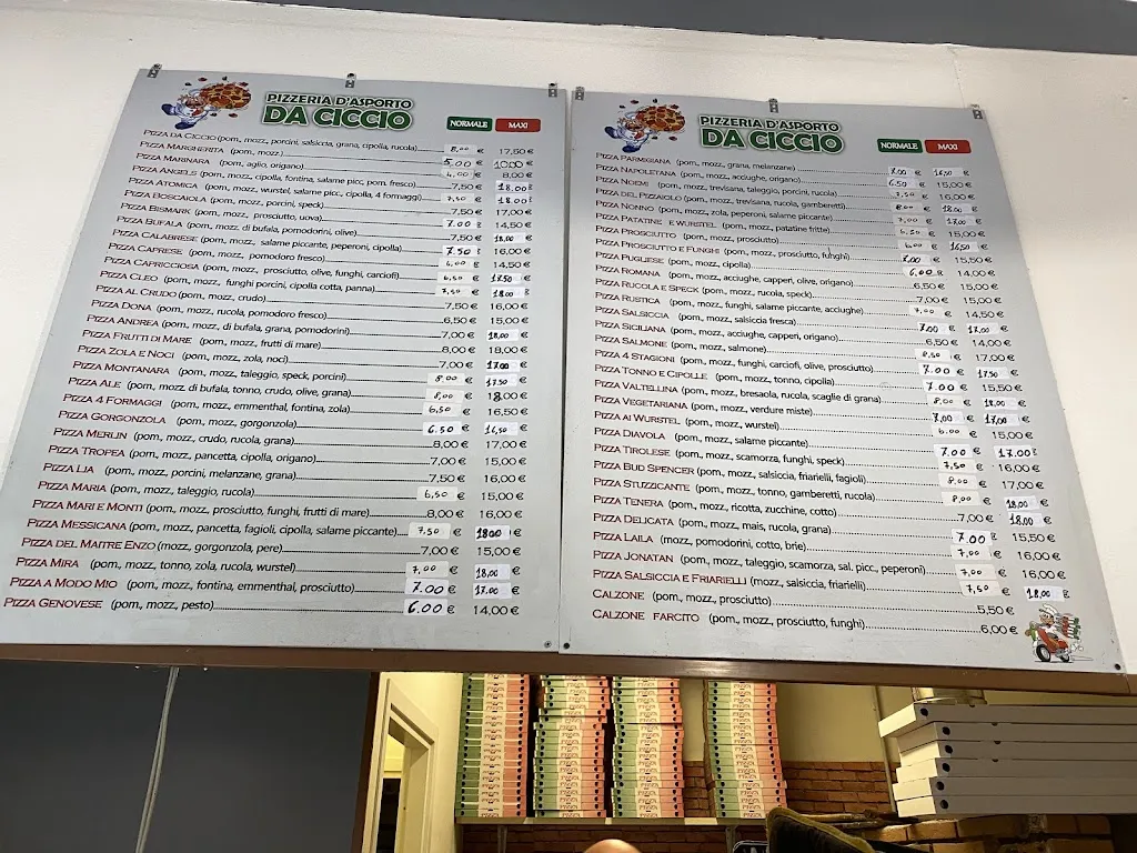 Menu_Pizzeria d'asporto da Ciccio_Cardano al Campo_image_1