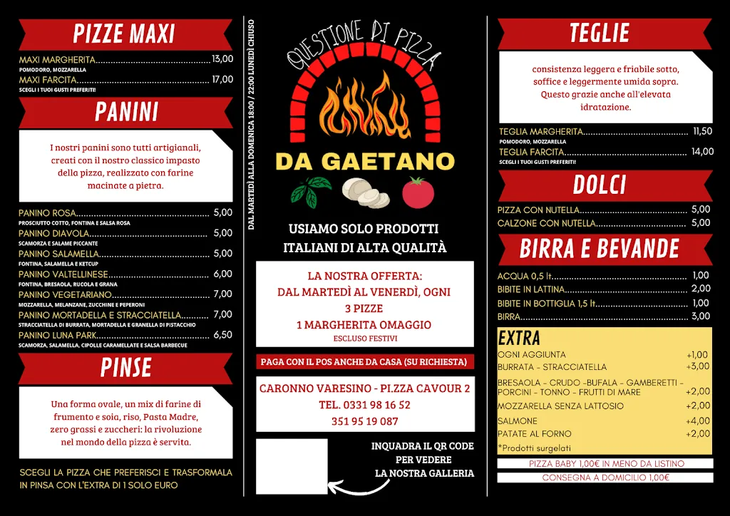 Menu_Questione di pizza - da Gaetano_Caronno Varesino_image_3