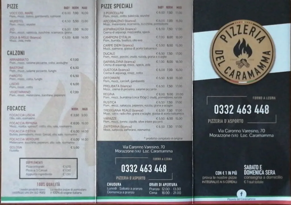 Menu_Pizzeria Del Caramamma_Caronno Varesino_image_2