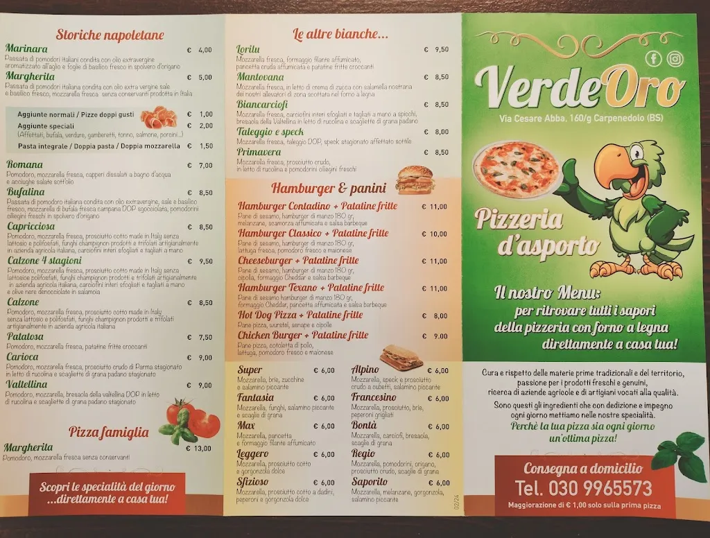 Menu_pizzeria Verdeoro_Carpenedolo_image_1
