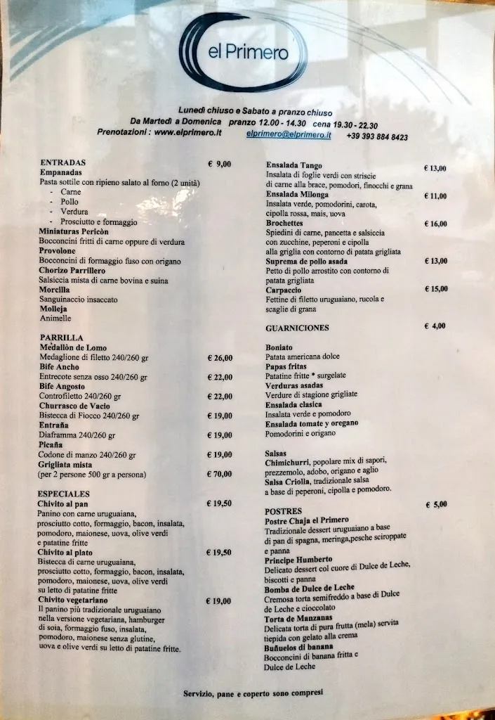 Menu_El Primero_Caronno Pertusella_image_1