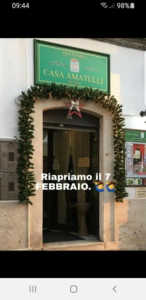Trattoria "Casa Amatulli" di Gianvito Amatulli restaurant in Alberobello