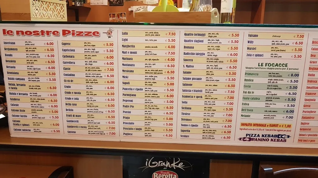 Menu_Pizza Classic di GJONI MIRJAN_Carvico_image_1