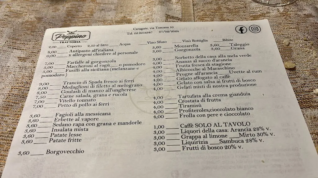 Menü_Peppino Ristorante_Carugate_Bild_4