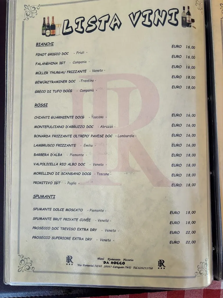 Menu_Da Rocco Ristorate Pizzeria_Carugate_image_1