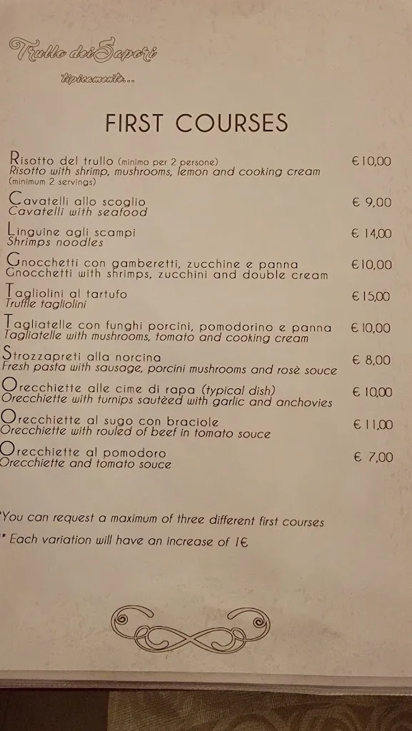 Menu_Trullo dei Sapori_Alberobello_image_2