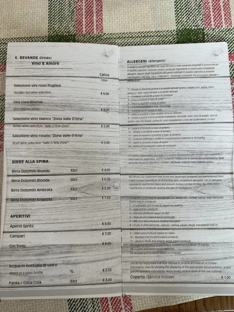 Menü_Vino & Amore_Alberobello_Bild_1