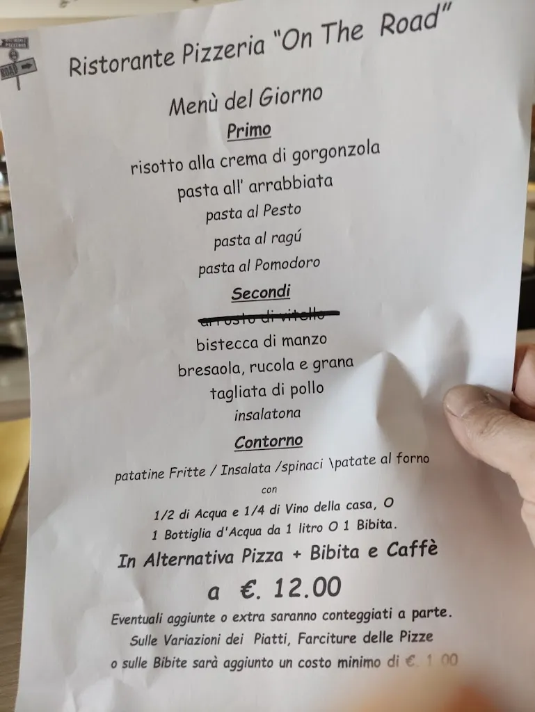 Menu_Ristorante Pizzeria On The Road_Casalpusterlengo_image_1