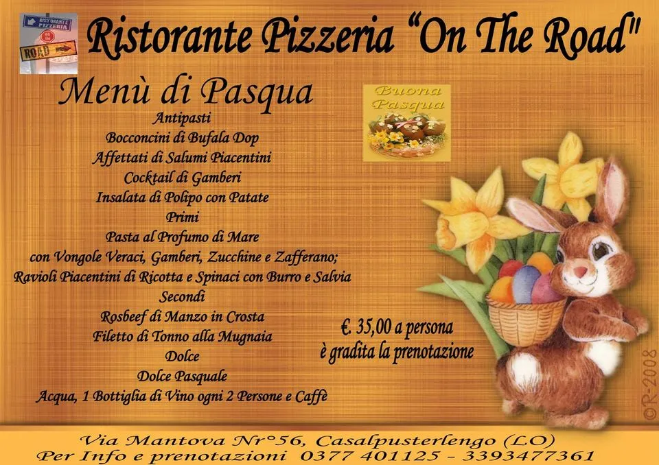Menu_Ristorante Pizzeria On The Road_Casalpusterlengo_image_2