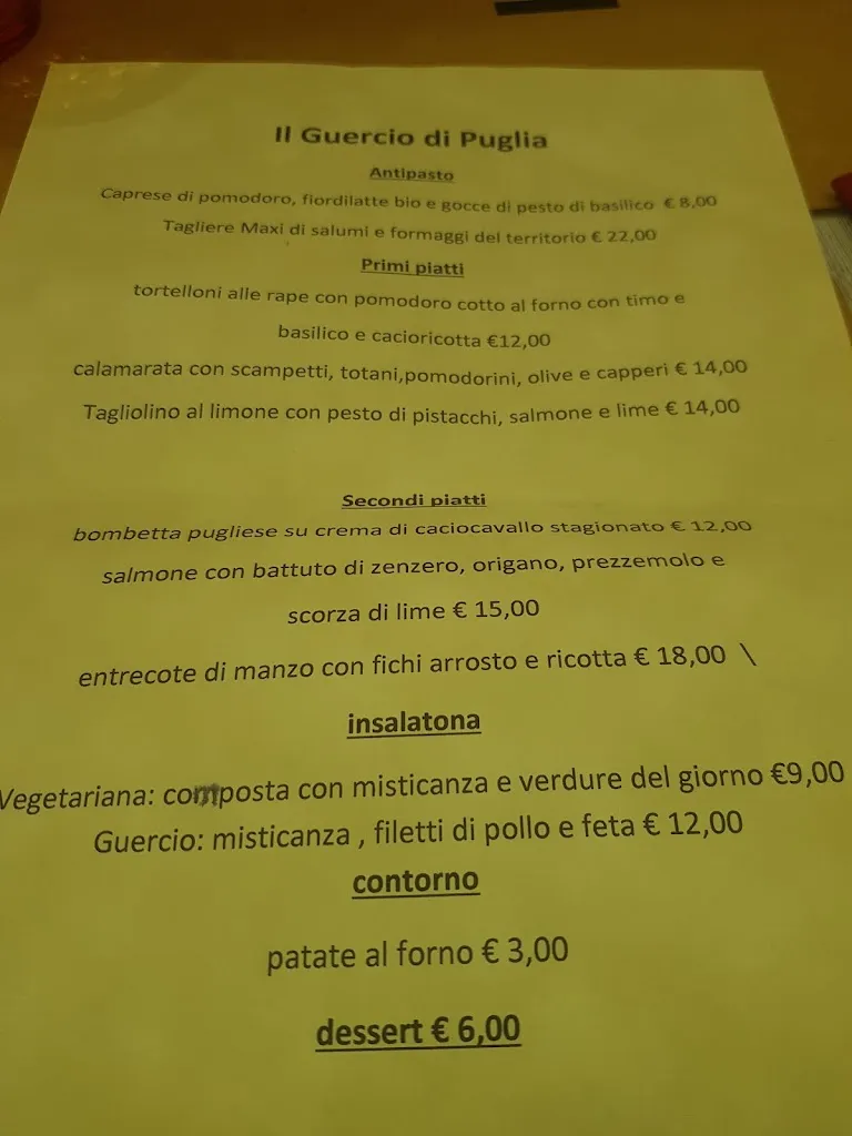 Menu_Il Guercio di Puglia_Alberobello_image_2