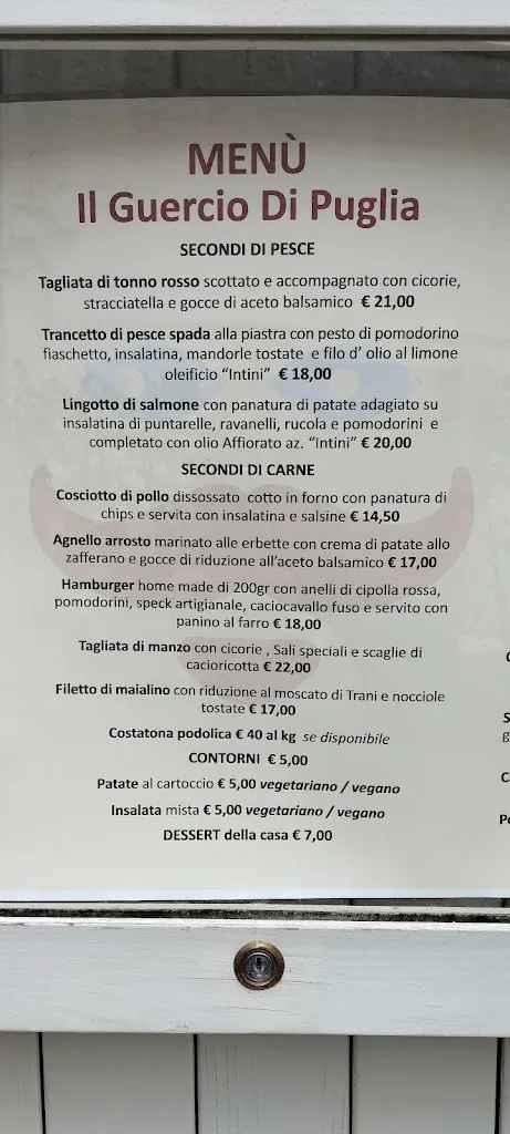 Menu_Il Guercio di Puglia_Alberobello_image_3