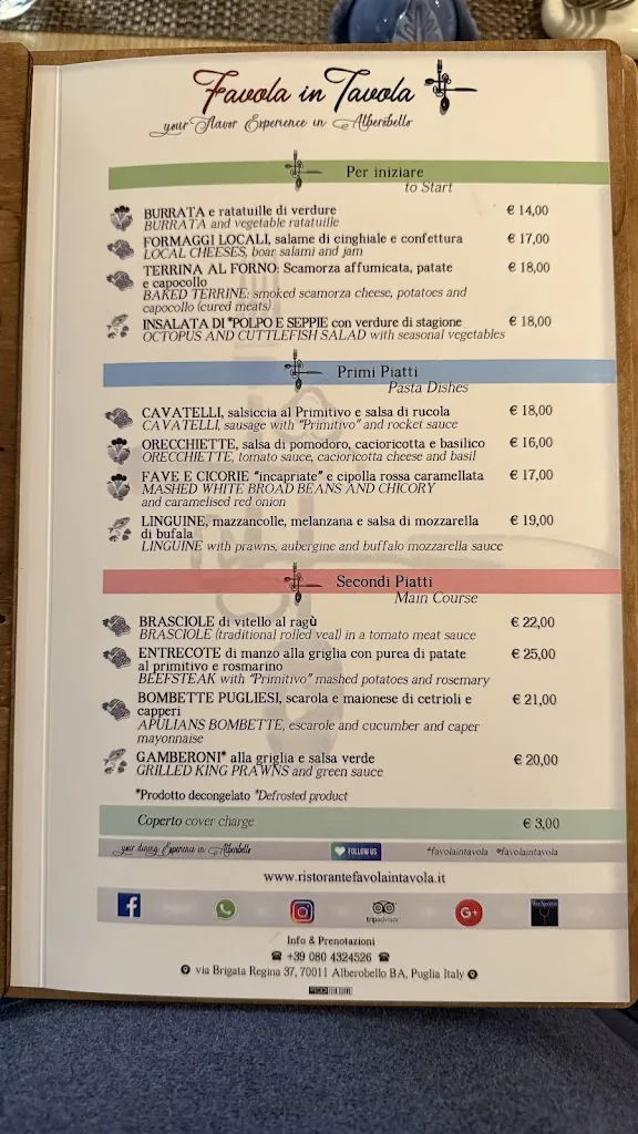 Menu_Favola in Tavola Ristorante Cucina & Vini_Alberobello_image_2