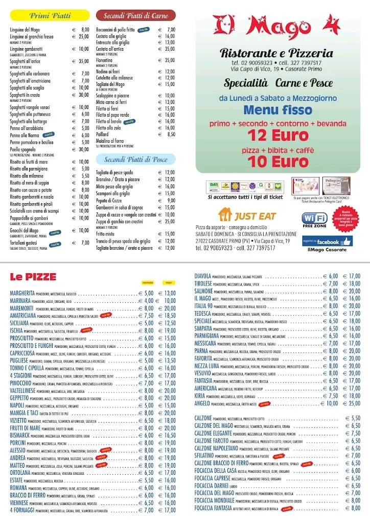 Menu_Pizzeria Il Mago 4_Casorate Primo_image_1