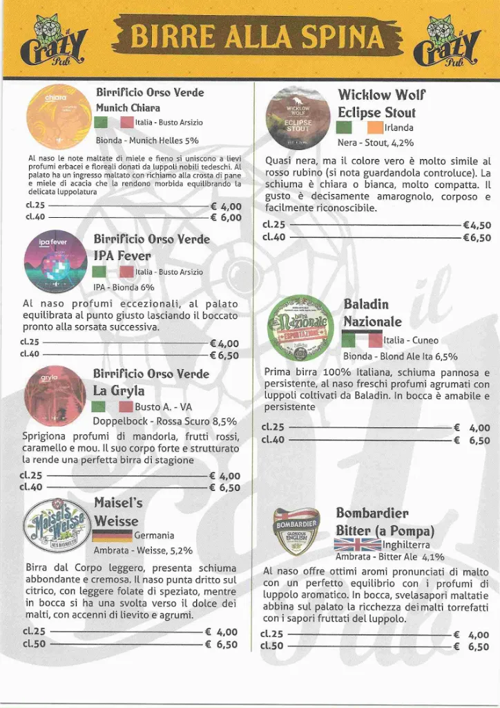 Menu_Crazy Pub_Casorate Sempione_image_1