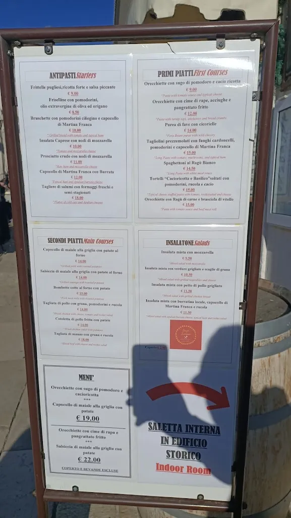 Menu_Ristorante Trattoria 