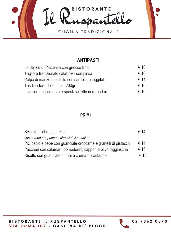 Menu_Ristorante Il Ruspantello - Cucina Tradizionale_Cassina de' Pecchi_image_1
