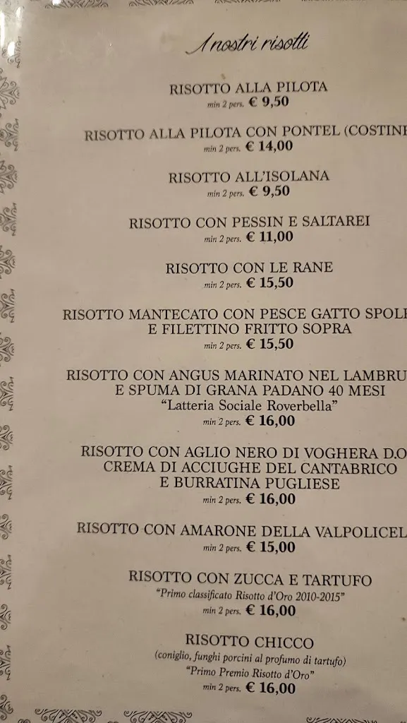 Menu_Trattoria San Giuseppe Antico Laboratorio del Risotto_Castel d'Ario_image_2