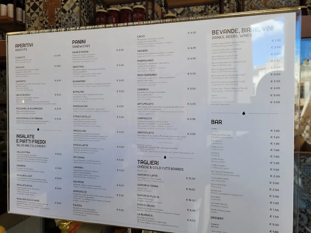 Menu_Paninoteca Pane e Mozza - casari e salumieri_Alberobello_image_2