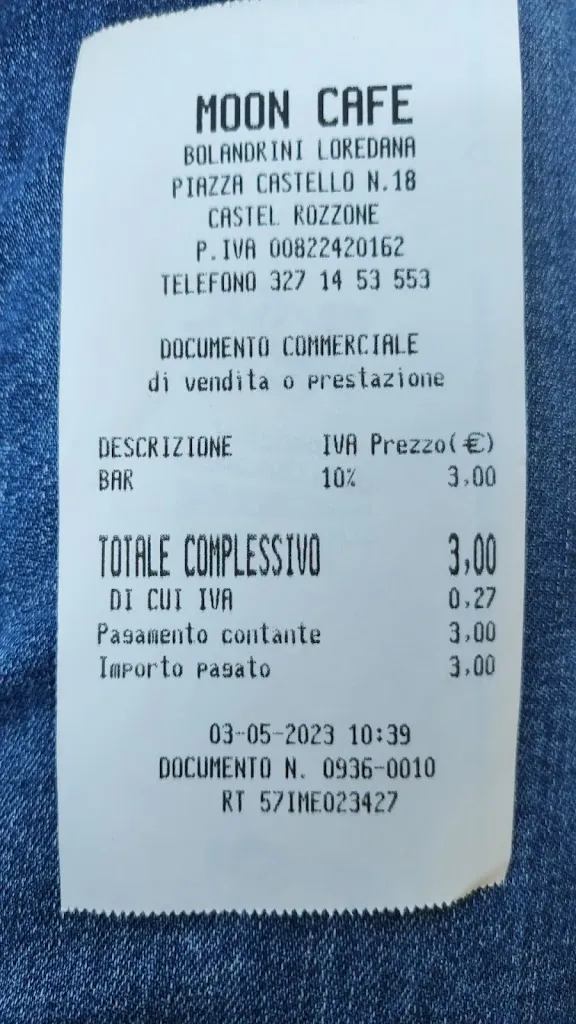 andrea vico_Moon Cafè_Castel Rozzone_review