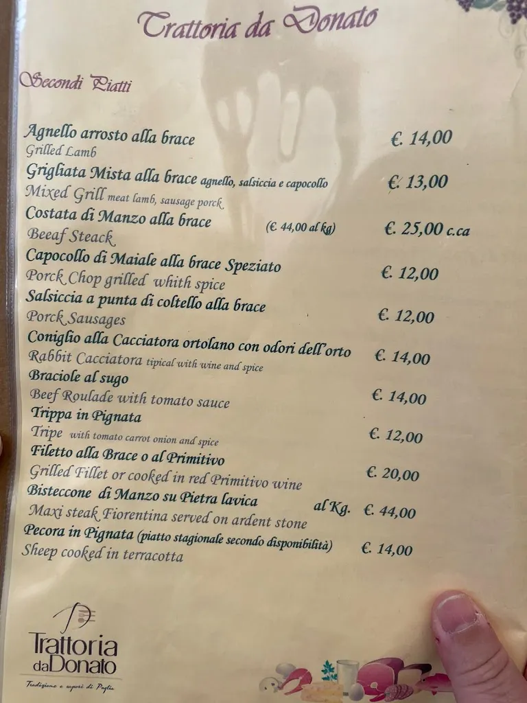 Menu_Trattoria Da Donato_Alberobello_image_4