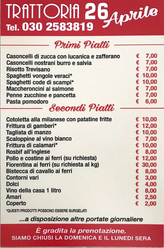 Menu_Trattoria 26 Aprile_Castel Mella_image_1