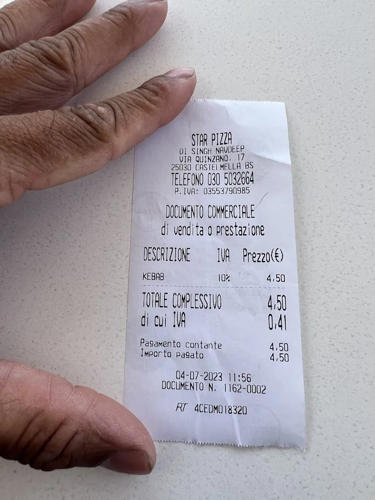 Mohsan Ali_Star Pizza Kebab_Castel Mella_review