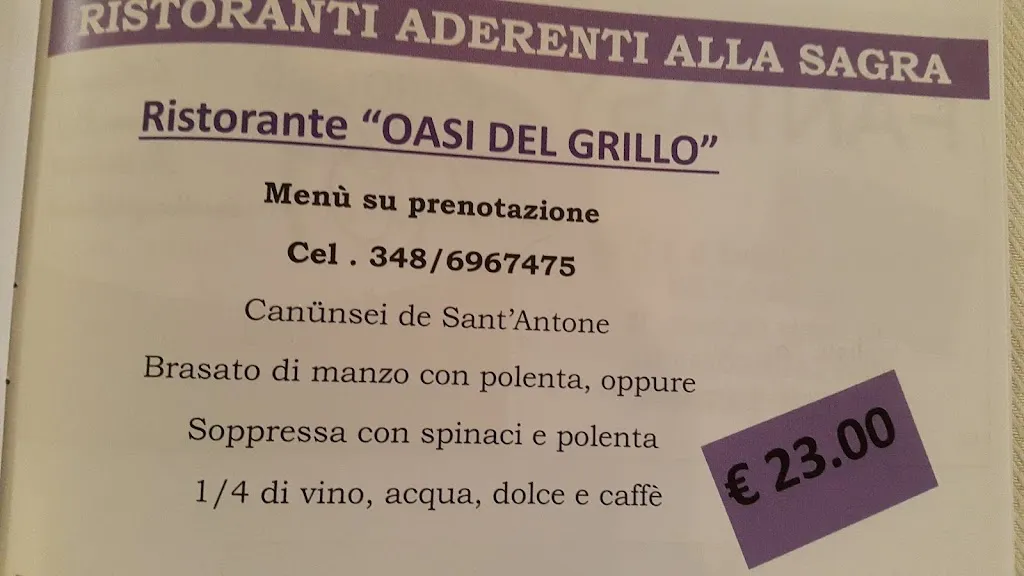 Menu_Ristorante Pizzeria L'Oasi Del Grillo_Castelcovati_image_1