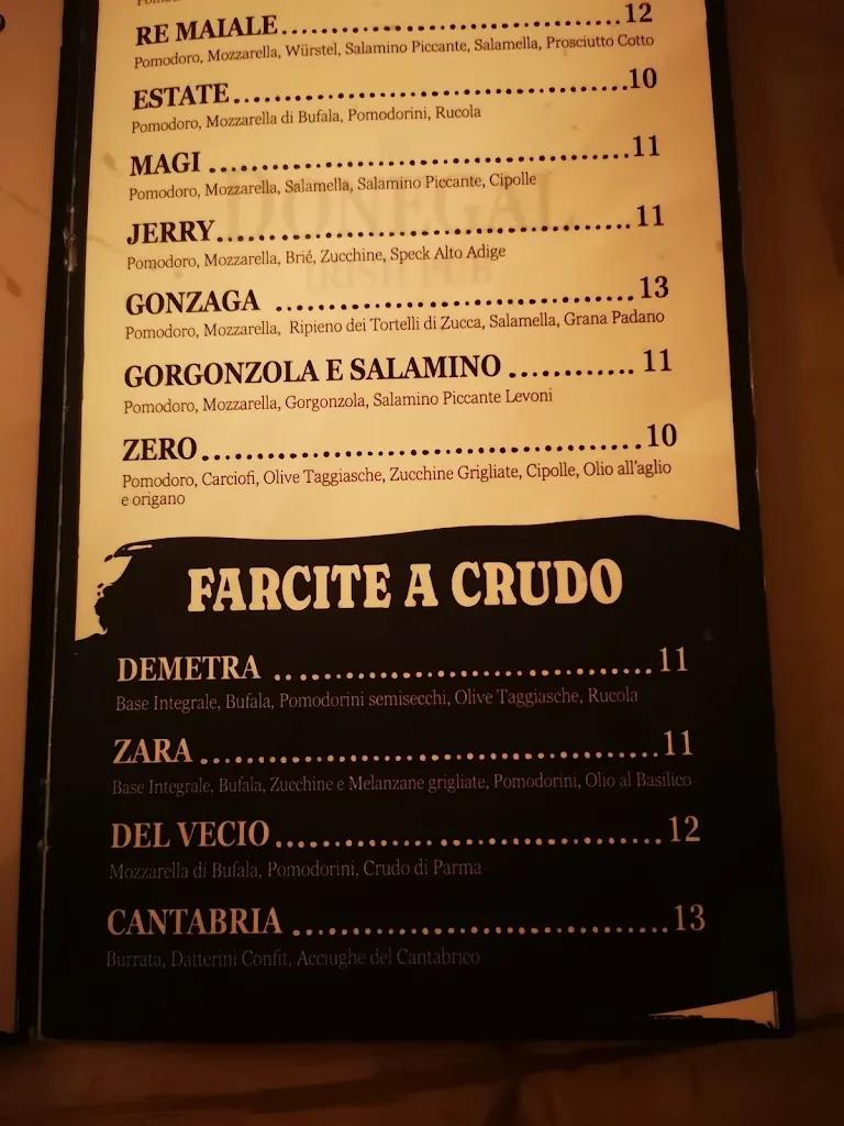 Menu_The Donegal Irish Pub_Castellucchio_image_1