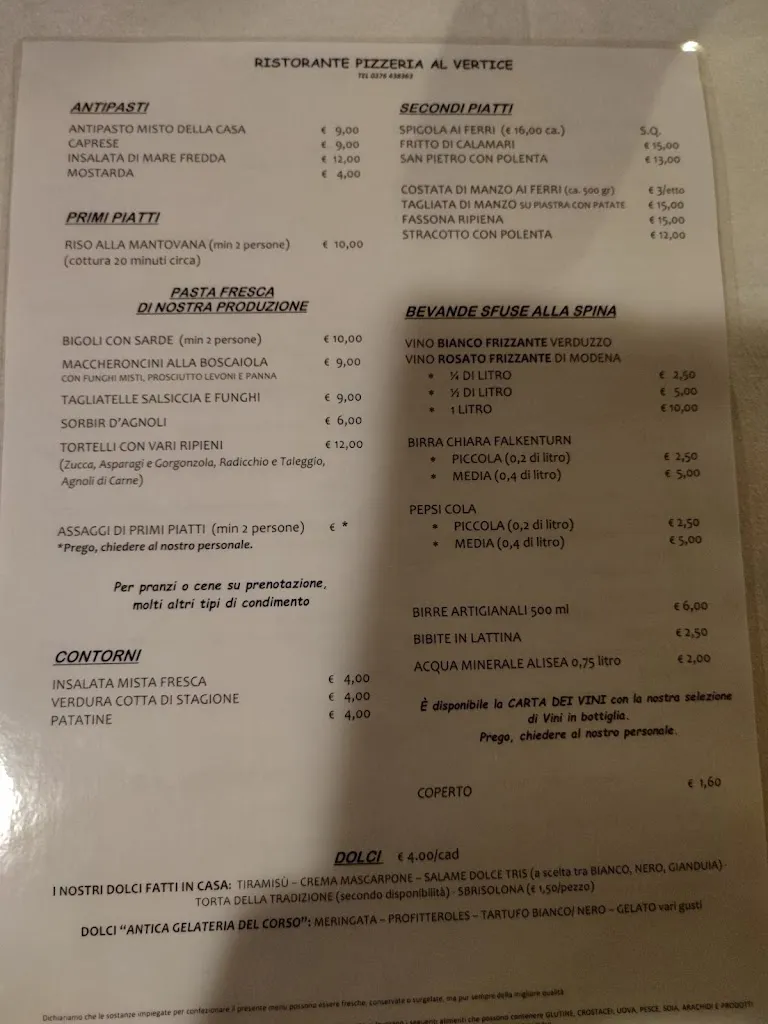 Menu_Pizzeria Ristorante Al Vertice_Castellucchio_image_1