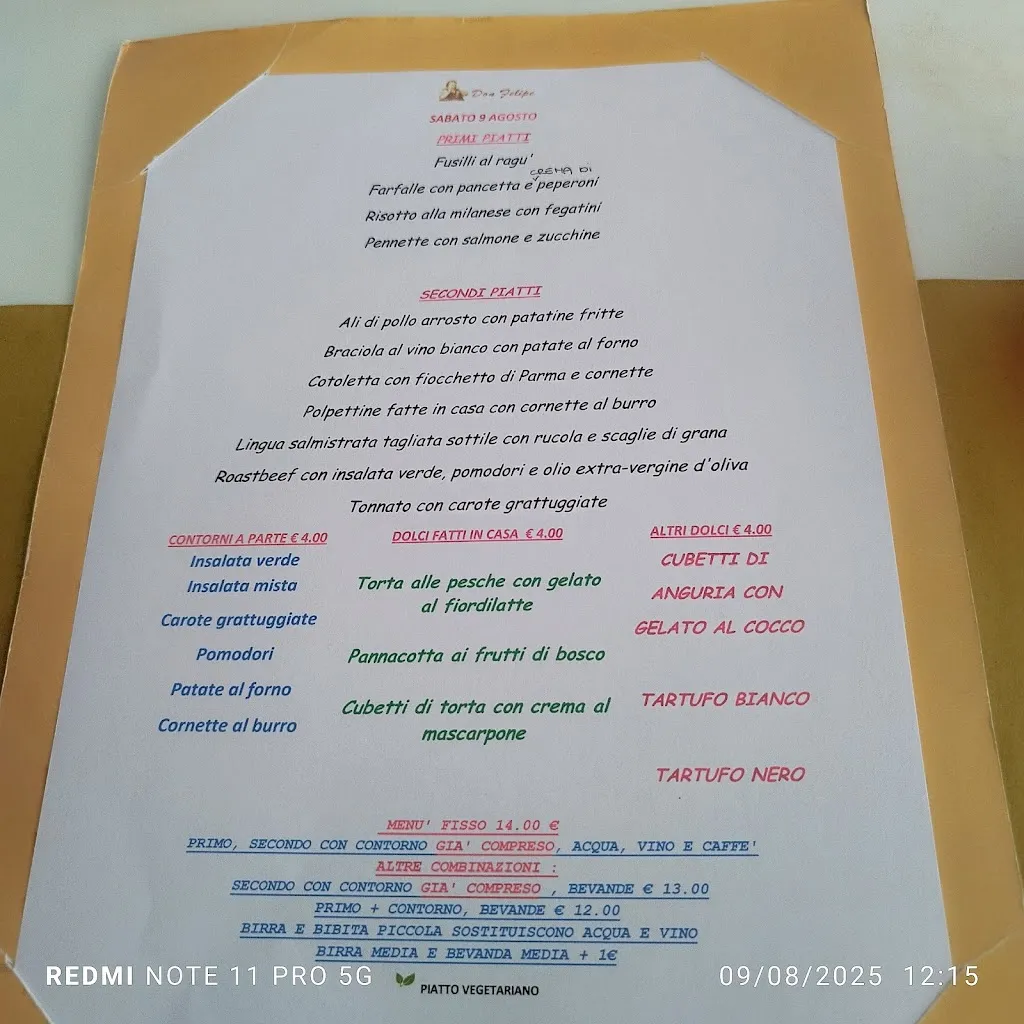 Menu_Pizzeria Ristorante Don Felipe_Castelleone_image_1