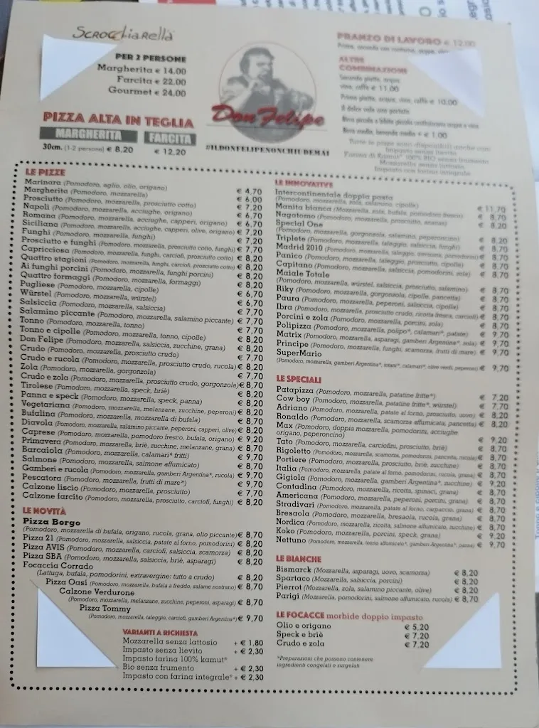 Menu_Pizzeria Ristorante Don Felipe_Castelleone_image_2